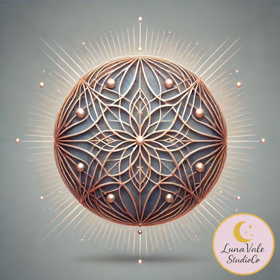 Celestial Mandala Art Print | Sacred Geometry Sunburst (digital ...