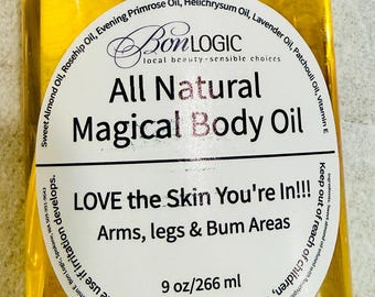 All Natural Magical Body Oil, Crepey Skin, Bruising, Pure Botanical Blend