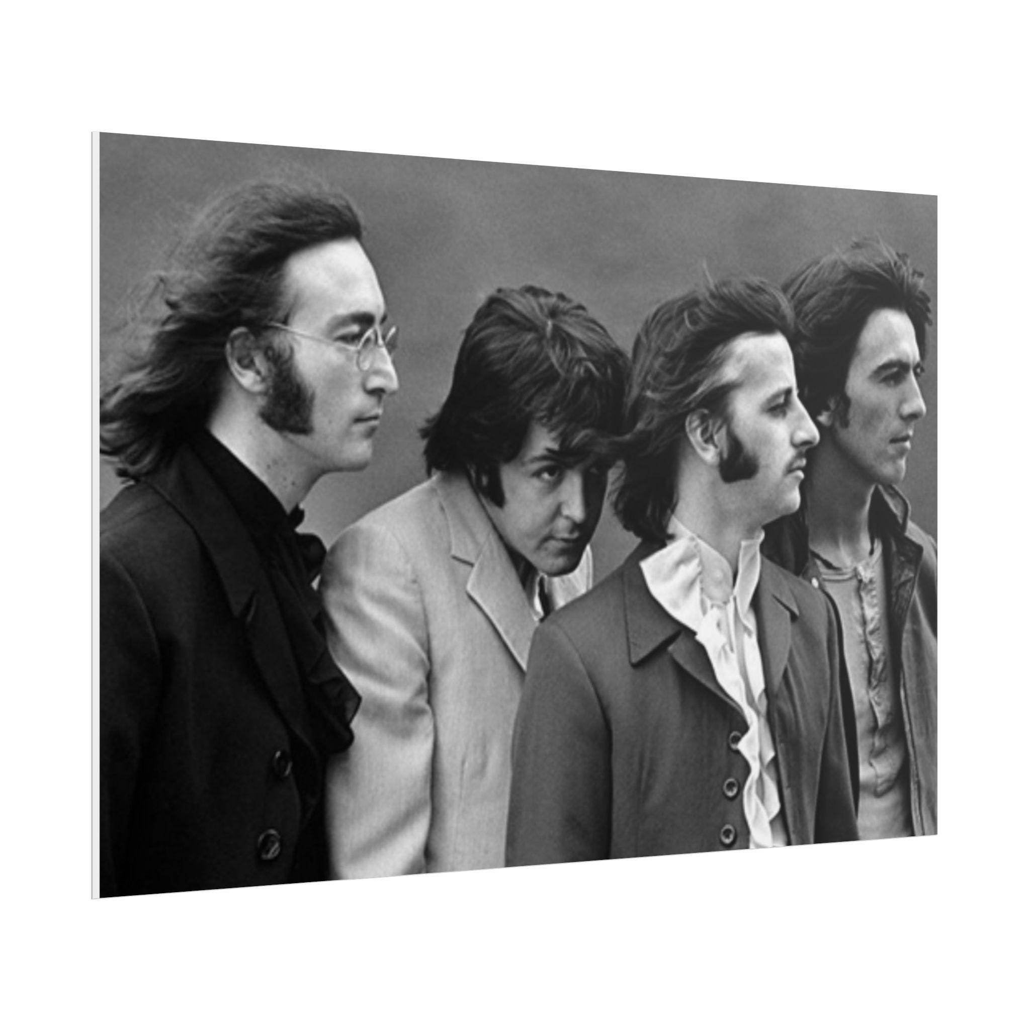The Beatles Recording Studio Black and White Poster, Rock Pop