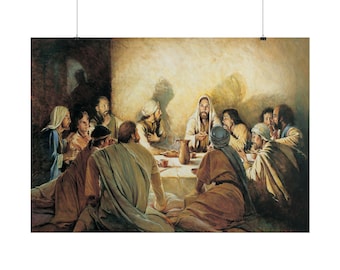 Last Supper Poster Print, Religious Christian Wall Art