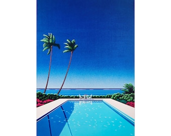 Hiroshi Nagai Watermelon Pool Art Print | Retro Japanese Summer Decor