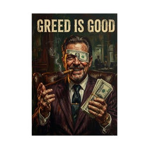 Greed Poster - Etsy
