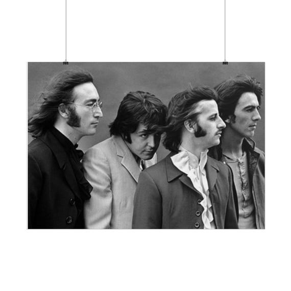The Beatles Recording Studio Black and White Poster, Rock Pop