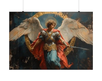 大天使ミカエル 24 x 36インチ ロール式壁掛けポスター - Etsy 日本
