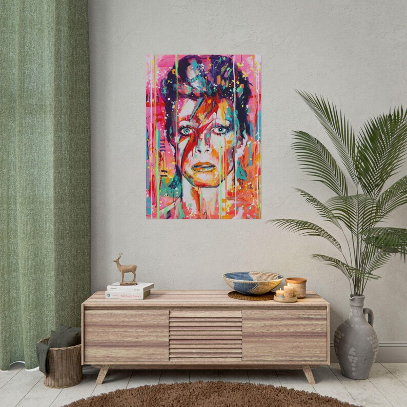 David Bowie Abstract Pop Art Giclée Poster, Graffiti Wall Art image 4