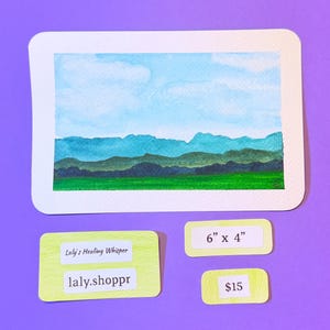 Watercolor Painting Landscaping Scene Piece, Original Art, gift, special occasion, cold-pressed paper, pigments, Laly.Shop, paint