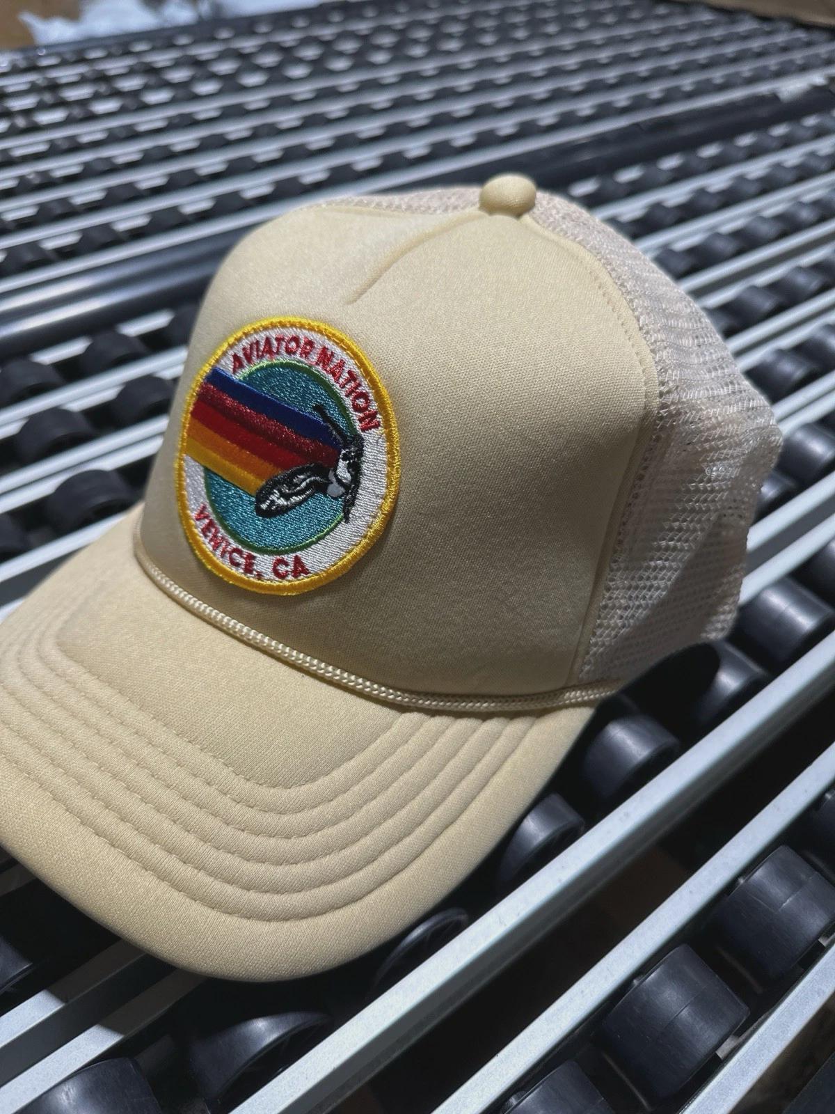 ✨AVIATOR NATION RARE VINTAGE BROWN SKATEBOARD PATCH TRUCKER HAT UNISEX O/S Aviator Nation Logo Rainbow Vintage Trucker Hat – Saint Bernard main image 2