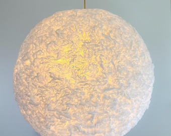 Modern "Moonball" Pendant Light - Textured Hanging Ceiling Light for Dining Room, Living Room, Kitchen, Bedroom | Modern Suspension Lamp