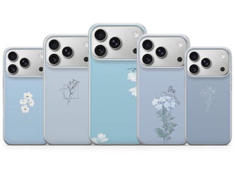 Minimalist Phone Case Light Blue Cover for iPhone 17 Pro Max, 16e, 15, 14, 13 & Samsung S26 Ultra, S25 FE, A57, A56 Pixel 10, 9A