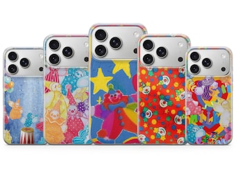 Clown Phone Case Circus Clowncore Cover for iPhone 17 Pro Max, 16e, 15, 14, 13 & Samsung S25 Ultra, S24 FE, A56, Pixel 10 XL, Pixel 7 Pro