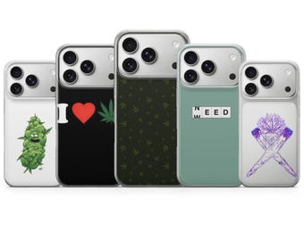Cannabis Phone Case 420 Leaf Cover for iPhone 17 Pro Max, 16e, 15, 14, 13 & Samsung S26 Ultra, S25 FE, A57, A56 Pixel 10, 9A