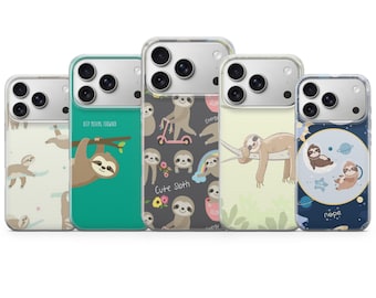 Sloth Phone Case Funny Pun Cover for iPhone 17 Pro Max, 16e, 15, 14, 13 & Samsung S26 Ultra, S25 FE, A57, A56 Pixel 10, 9A