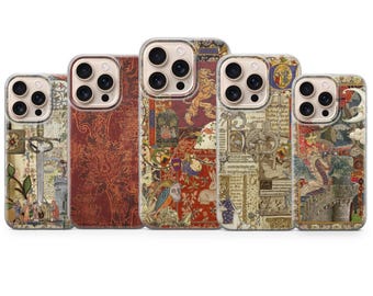 Funda de arte medieval con diseño de fantasía para iPhone 17 Pro Max, 16e, 15, 14, 13 y Samsung S25 Ultra, S24 FE, A56, Pixel 10 XL y Pixel 7 Pro