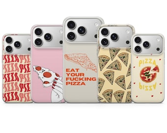 Funda para teléfono con diseño de pizza italiana para iPhone 17 Pro Max, 16e, 15, 14, 13 y Samsung S26 Ultra, S25 FE, A57, A56 Pixel 10, 9A