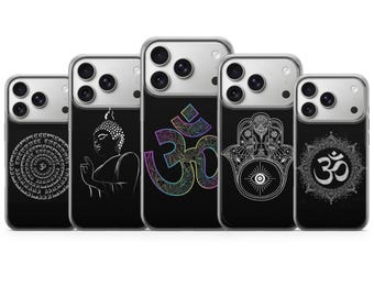 Buddha Phone Case Om Hamsa Zen Cover for iPhone 17 Pro Max, 16e, 15, 14, 13 & Samsung S26 Ultra, S25 FE, A57, A56 Pixel 10, 9A