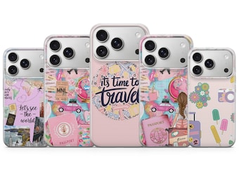 Funda de viaje para teléfono, funda protectora para viajes y vacaciones para iPhone 17 Pro Max, 16e, 15, 14, 13 y Samsung S26 Ultra, S25 FE, A57, A56 Pixel 10, 9A