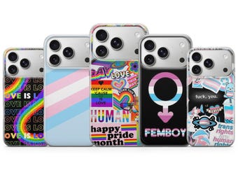 Femboy Phone Case Gay Pride Cover for iPhone 17 Pro Max, 16e, 15, 14, 13 & Samsung S26 Ultra, S25 FE, A57, A56 Pixel 10, 9A