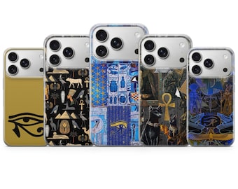 Ancient Egypt Phone Case Pyramid Anubis Cover for iPhone 17 Pro Max, 16e, 15, 14, 13 & Samsung S26 Ultra, S25 FE, A57, A56 Pixel 10, 9A
