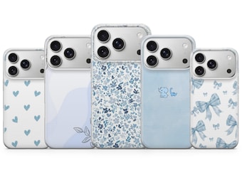 Funda para teléfono azul claro, cubierta suave azul pastel para iPhone 17 Pro Max, 16e, 15, 14, 13 y Samsung S26 Ultra, S25 FE, A57, A56 Pixel 10, 9A