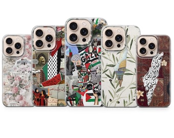 Funda Palestina para iPhone 17 Pro Max, 16e, 15, 14, 13 y Samsung S26 Ultra, S25 FE, A56, Pixel 10 XL, Pixel 9 Pro.