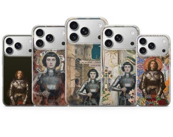Joan of Arc Phone Case Medieval Art Cover for iPhone 17 Pro Max, 16e, 15, 14, 13 & Samsung S25 Ultra, S24 FE, A56, Pixel 10 XL, 8 Pro, 10a