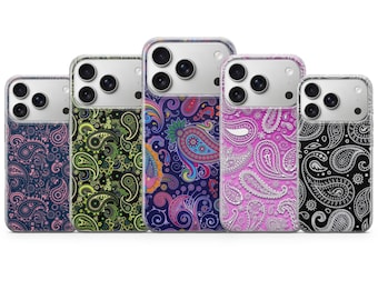 Paisley Phone Case Boho Retro Floral Cover for iPhone 17 Pro Max, 16e, 15, 14, 13 & Samsung S26 Ultra, S25 FE, A57, A56 Pixel 10, 9A