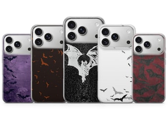 Funda para teléfono con diseño de murciélago, estilo gótico vampiro, para iPhone 17 Pro Max, 16e, 15, 14, 13 y Samsung S26 Ultra, S25 FE, A57, A56 Pixel 10, 9A