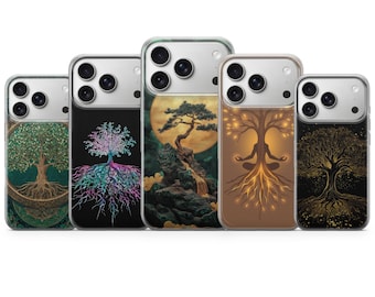 Funda para teléfono Árbol Sagrado Árbol de la Vida Funda de Naturaleza para iPhone 17 Pro Max, 16e, 15, 14, 13 y Samsung S26 Ultra, S25 FE, A57, A56 Pixel 10, 9A