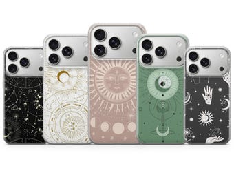 Funda mística espiritual para teléfono, funda metafísica para iPhone 17 Pro Max, 16e, 15, 14, 13 y Samsung S26 Ultra, S25 FE, A57, A56 Pixel 10, 9A