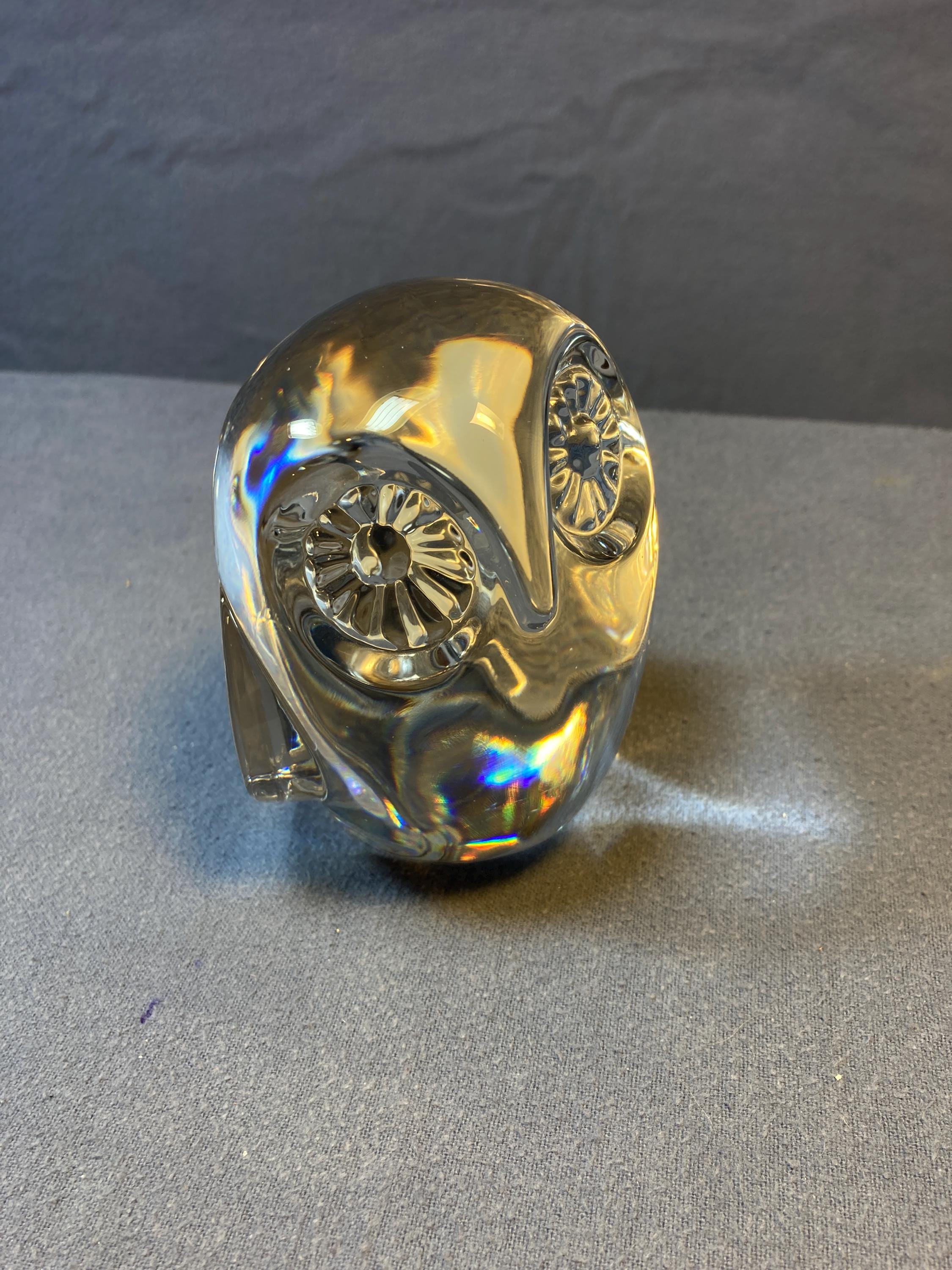 Vintage HADELAND Norwegian OWL Lead Glass Crystal Figurine - Etsy