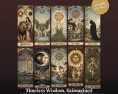 78 Vintage Tarot Cards PNG Bundle,2.75" x 4.75" High Res Digital Tarot Deck, Mystical Engraving Art for Junk Journal, Commercial Use