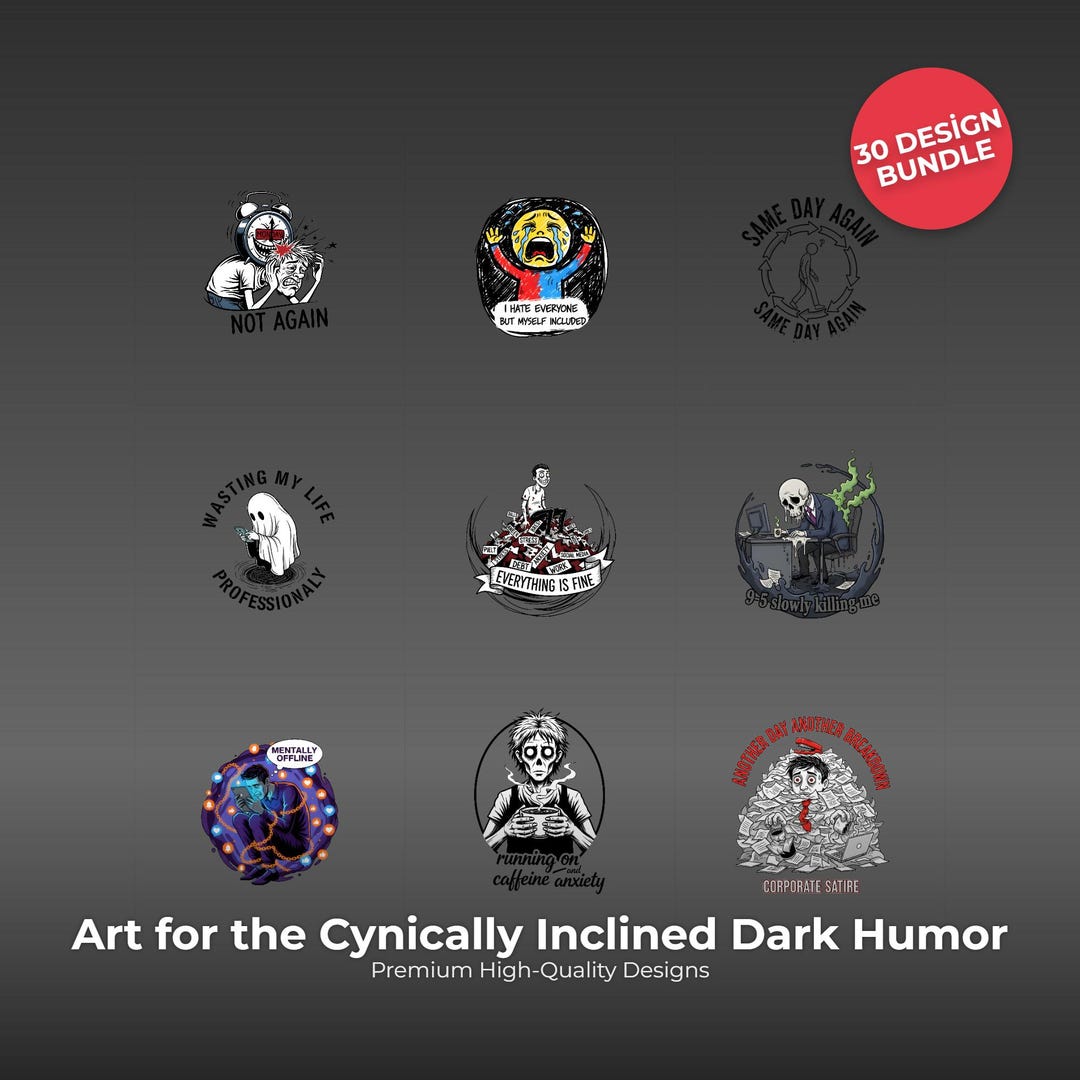 30+ Dark Humor PNG Bundle, Funny Sarcastic Shirt Designs, Corporate ...