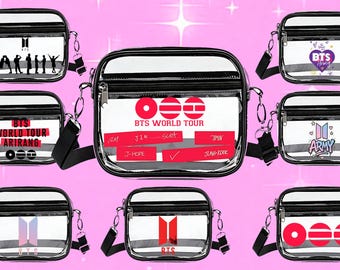 Custom Clear Crossbody Bag, Kpop Transparent Concert Bag, Stadium Approved Clear Purse, Waterproof PVC Shoulder Bag for Music Festival 2026