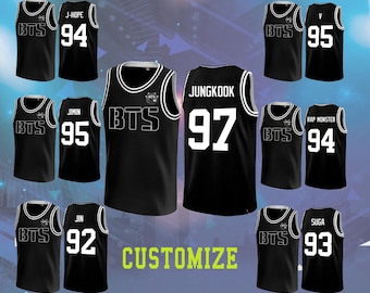 Custom BTS Basketball Jersey, Kpop Concert Shirt, Personalized Team Name & Number, Customize Unisex Jerseys for Fans of All Ages