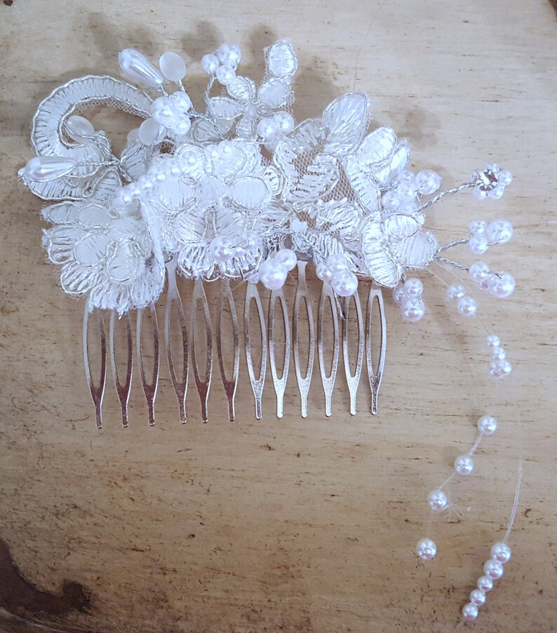 Wedding Hair Piece, Bridal Hair Piece, Wedding Comb, Lace Hair Piece