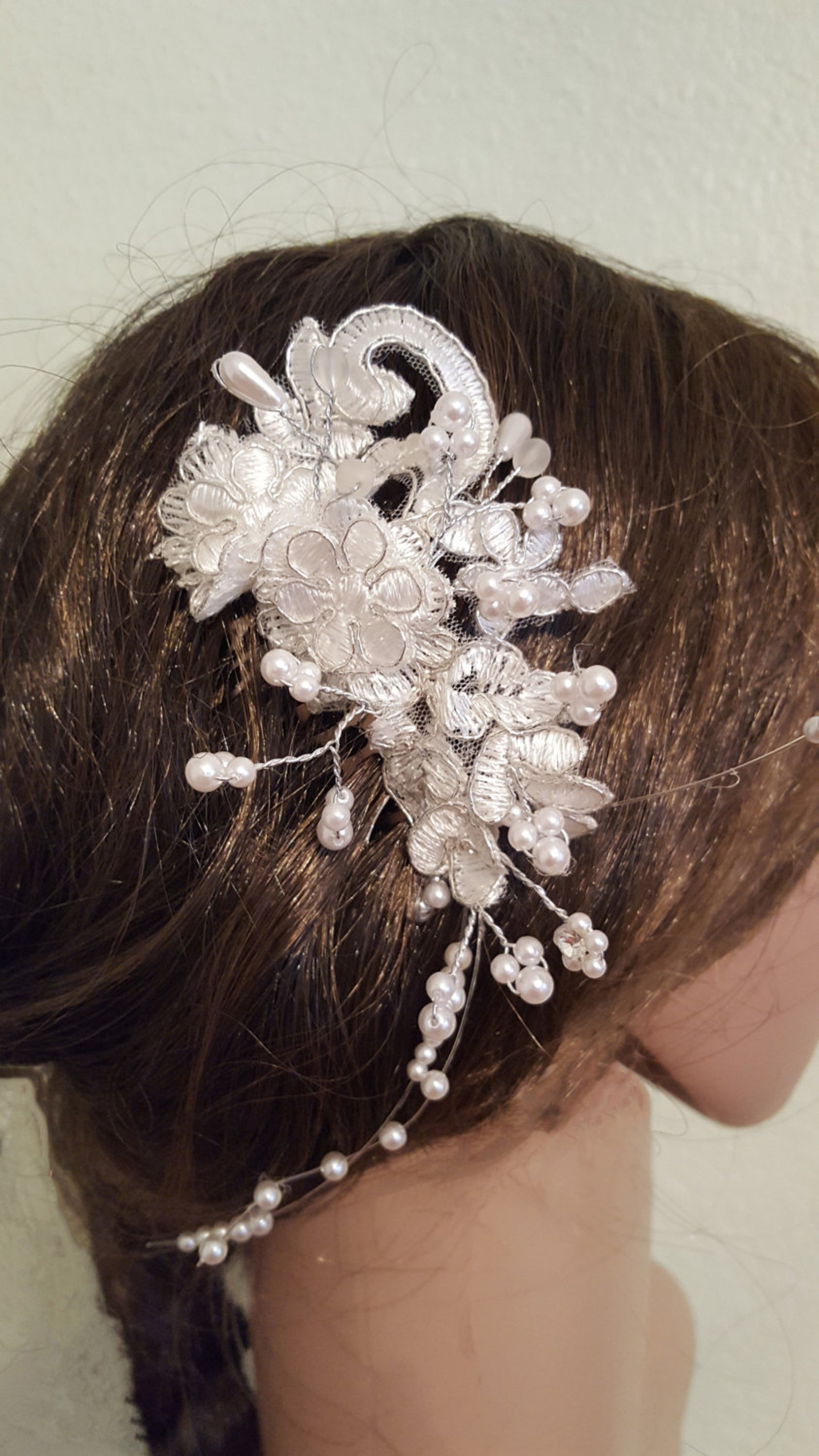 Wedding Hair Piece, Bridal Hair Piece, Wedding Comb, Lace Hair Piece
