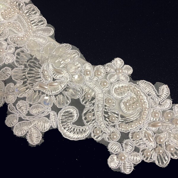 Beaded Lace Garter Etsy