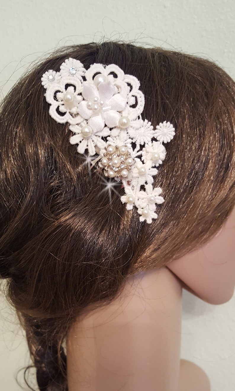 Bridal Hair Piece, Wedding Comb, Wedding Hair Piece, Lace Hair Piece