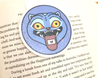 Derpy Tiger Magnetic Bookmark | KDH,bookish,holographic