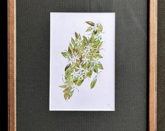 Charleston - "Jasmine" - Original Acrylic Painting on Paper, Custom Framed