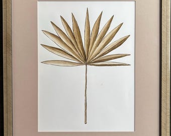 Charleston - "Ink Palmetto" - Ink on Archival Paper, Custom Framed