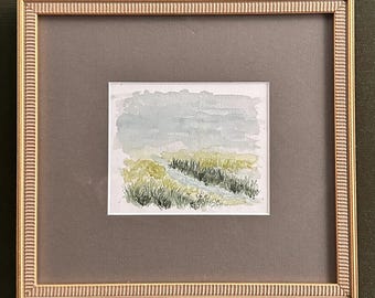 Charleston - "Marsh II" - Original Watercolor on Archival Paper, Custom Framed