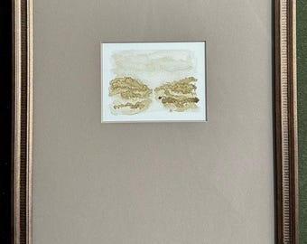 Charleston - "Sepia Coastal Landscape" - Original Watercolor on Archival Paper, Custom Framed