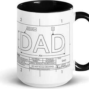 Caneca engraçada para pais engenheiros, caneca com desenho de engenharia, presente para mãe engenheira, presente personalizado para engenheiro, caneca STEM para o Dia dos Pais, engenheiro civil.