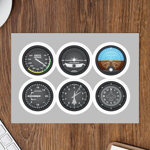 Aviation stickers for pilot Aviation instrument stickers, Airplane stickers aviation six pack sticker, pilot sticker, gift for pilot