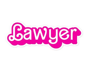 Pink Lawyer Sticker, Law School Graduation Gift, Future Lawyer Gift, Attorney Sticker, Law Student Gift, Feminine Laptop Decal Vinyl Sticker