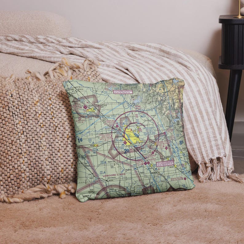 aviation pillow, custom VFR sectional chart pillow, personalized airport pillow, pilot gift, airplane hangar decor, aviation decor, VFR airport map, flight school gift, aviation enthusiast gift, pilot home decor, airplane lover pillow, sectional chart throw pillow, custom aviation map, airport code pillow, air traffic control gift, flight instructor gift, aviation-themed home decor, pilot lounge decor, aircraft decor, unique pilot gift, custom flight map pillow