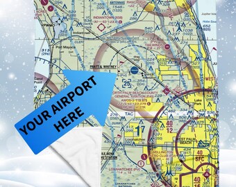 Benutzerdefinierte Luftfahrt Schnittdecke, Geschenk für Pilot, Flugkarte Schnitt Geschenk VFR Schnittdecke Luftfahrt Dekor Privatpilot Geschenk