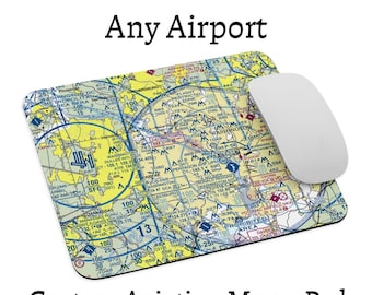 Custom Aviation Mouse Pad: VFR Sectional Chart Design, Personalized Pilot Gift, mouse pad for pilot, Aviation gift for pilot, pilot gift