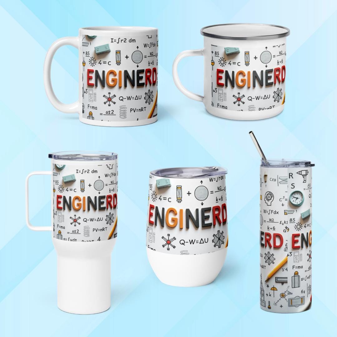 Engineer Gift, Funny Enginerd Engineer Christmas Gift Mug: Gift for ...